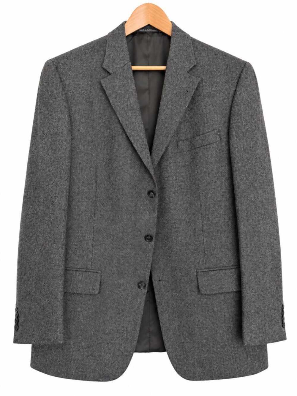 Oscar de la Renta Sport Coat Mens 42R Gray 100% Lambswool Blazer Jacket